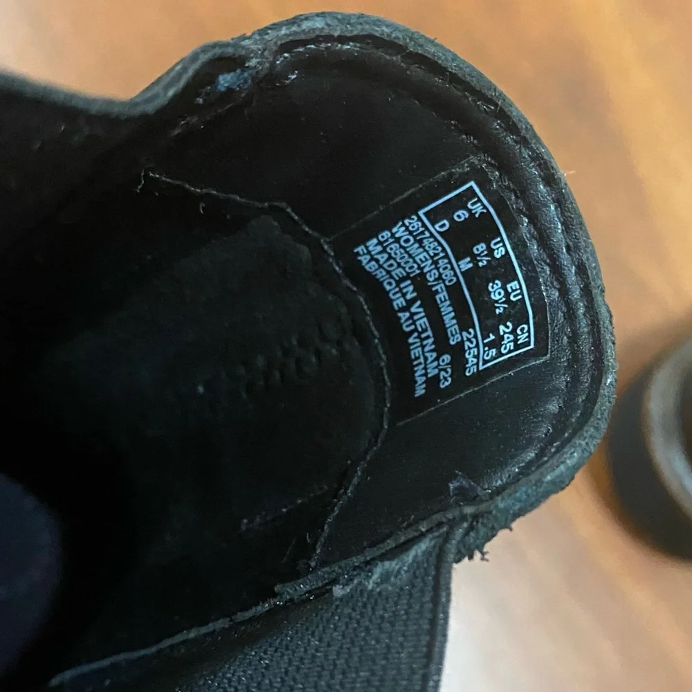 Clarks Orianna Up Black Leather Pull On Chunky Boots 8.5 - Picture 7 of 10